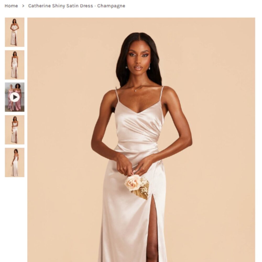 Brand new satin champagne birdy grey dress size XL never worn